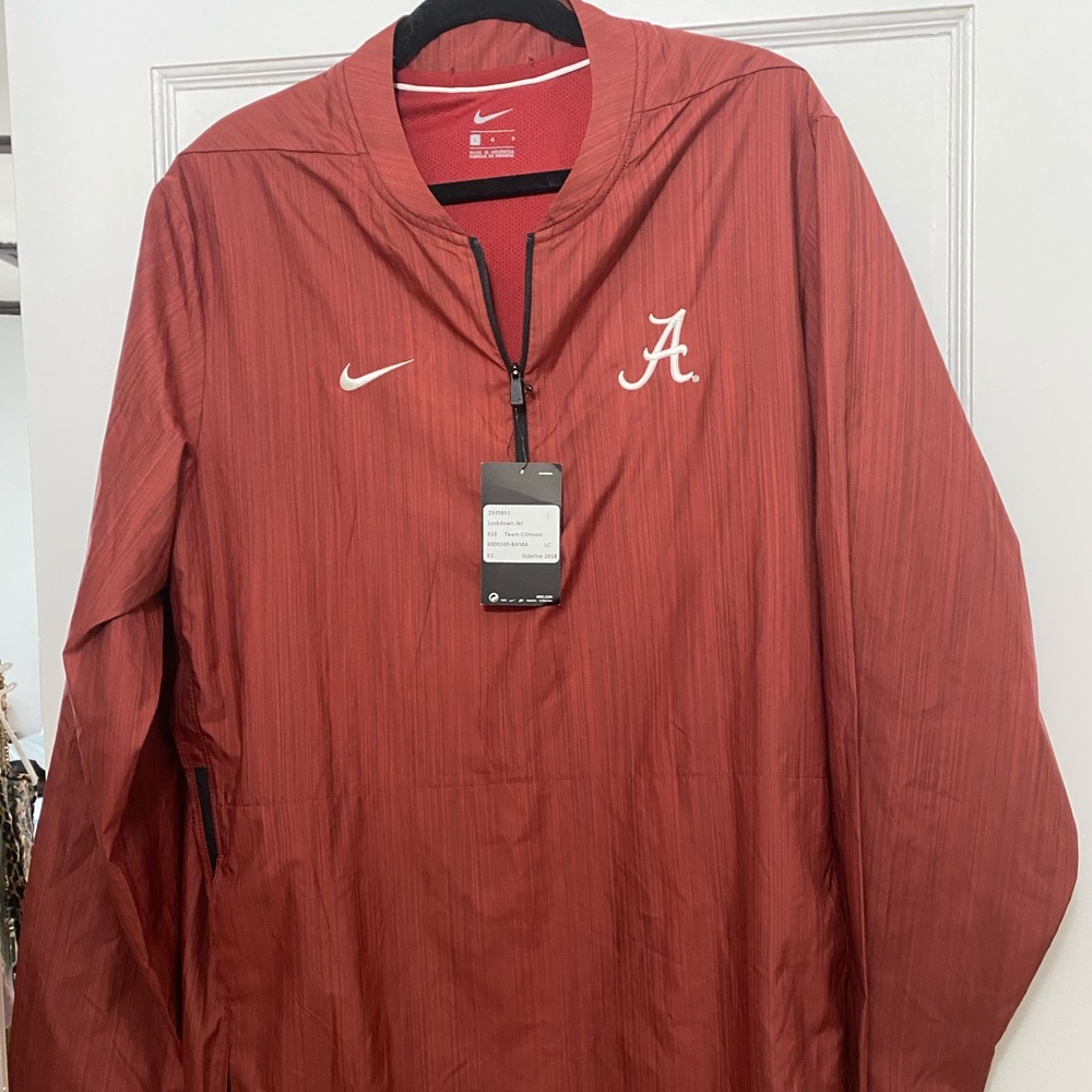 Red alabama half zip wind breaker